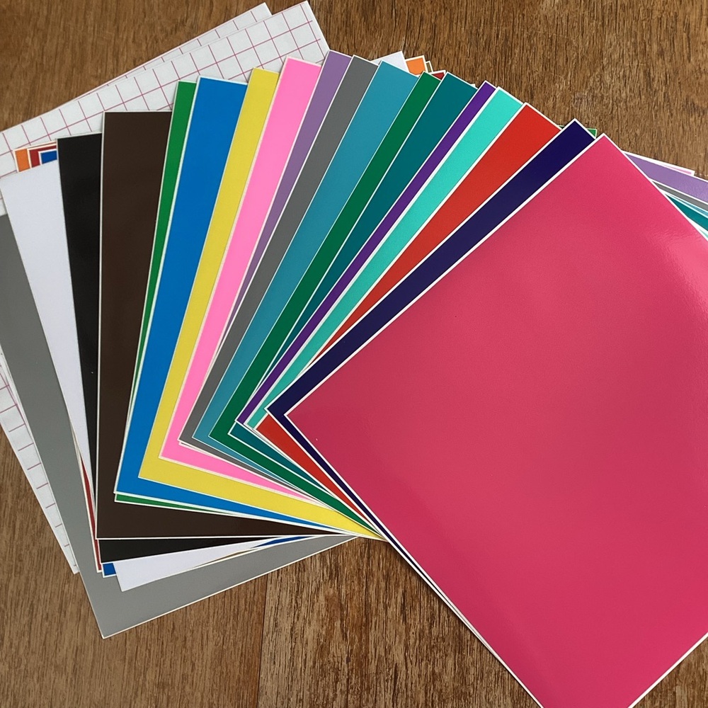 12 x 12 Adhesive Glossy Vinyl Sheets, 25 pc